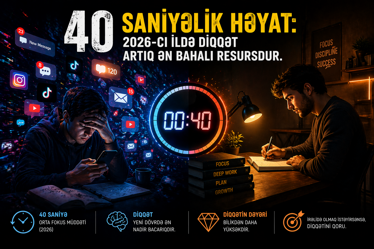 40 Saniyəlik Həyat: 2026-cı ildə Diqqət Artıq Ən Bahalı Resursdur